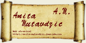 Anita Mutavdžić vizit kartica